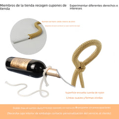Suspended Rope Wine Bottle