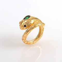 Snake Shape Zircon Ring for Men and Women
