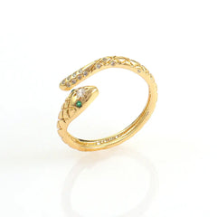 Snake Shape Zircon Ring for Men and Women