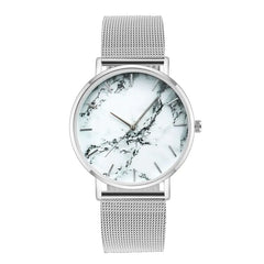 Fashion Rose Gold Mesh Band Creative Marble Female Wrist Watch Luxury Women Quartz Watches Gifts Relogio Feminino