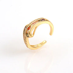 Snake Shape Zircon Ring for Men and Women