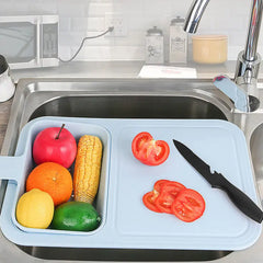 Kitchen Plastic Multifunctional Chopping Board with Drain Basket